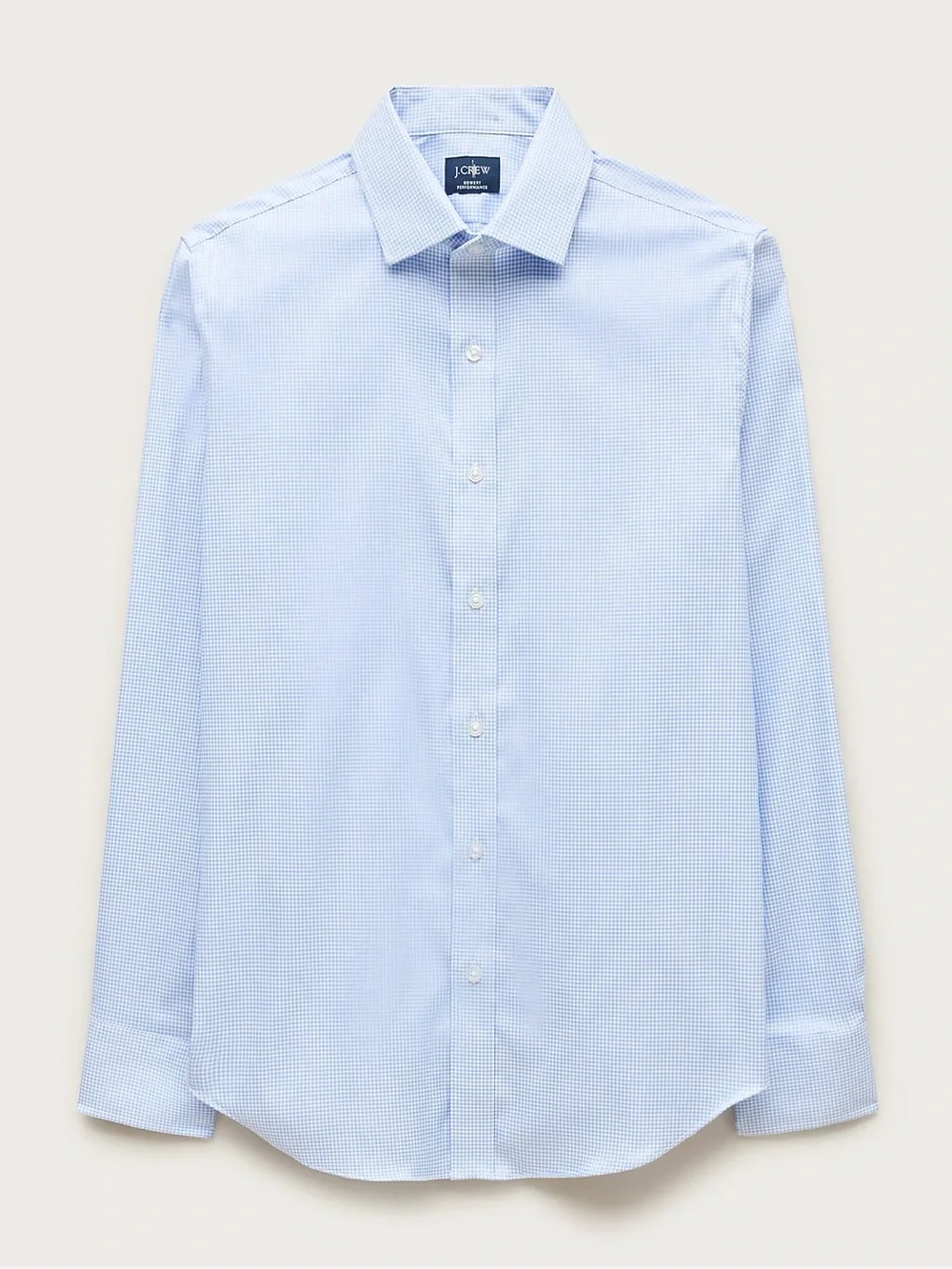 J. CREW Bowery Slim Performance Stretch Dress Shirt in Blue Check Size M CA351